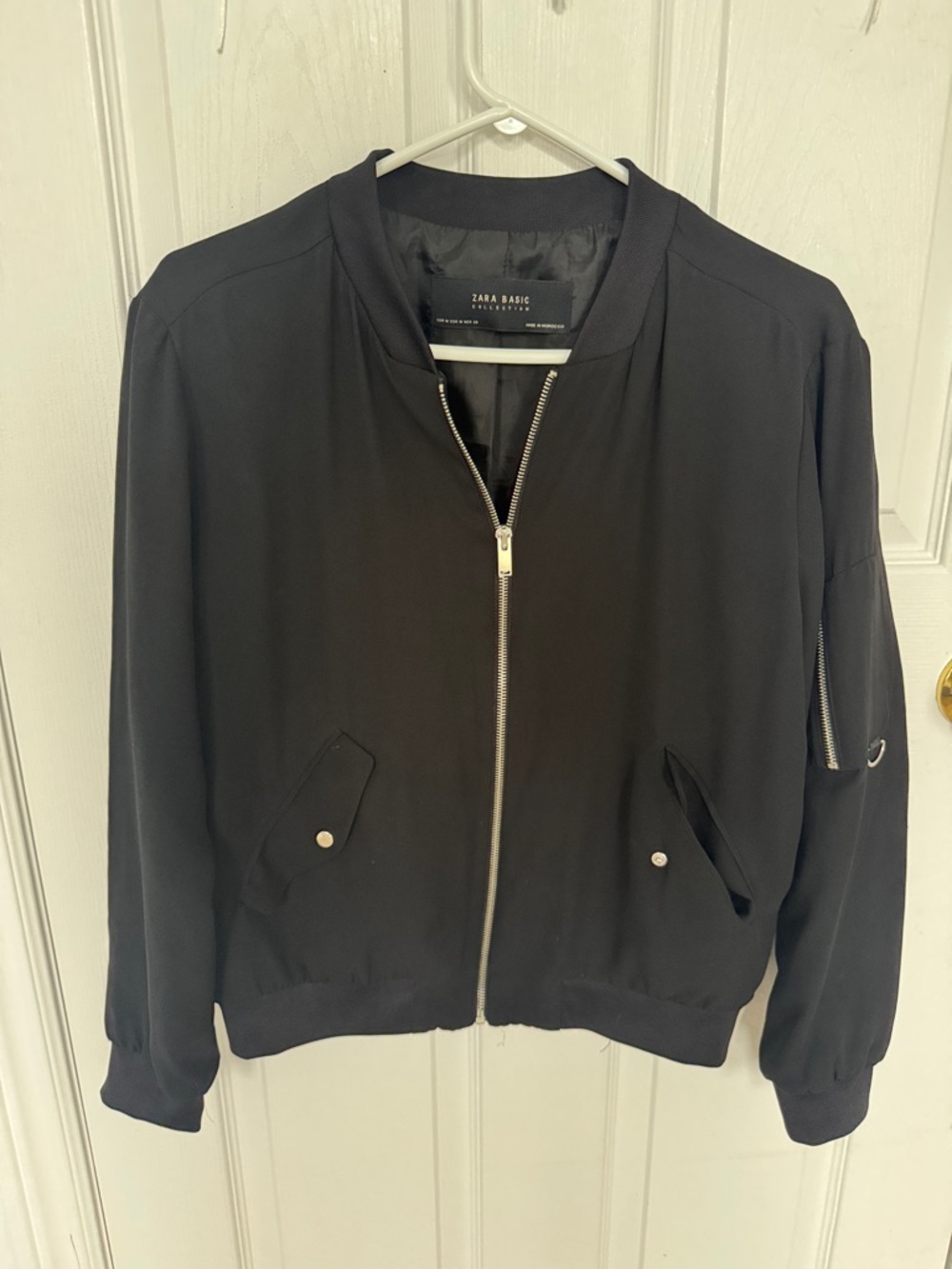 Zara Black Bomber Jacket